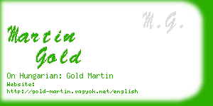 martin gold business card